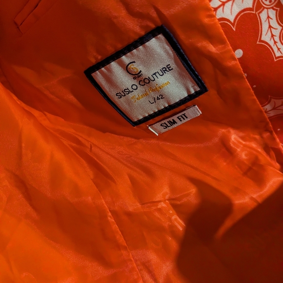 Suslo Couture Limited Edition Men's Slim Fit Christmas Blazer Sz L - Picture 3 of 4